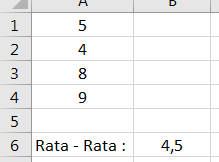 Rumus AVERAGEIF Dengan Kriteria Lebih Kecil Dari Pada Microsoft Excel